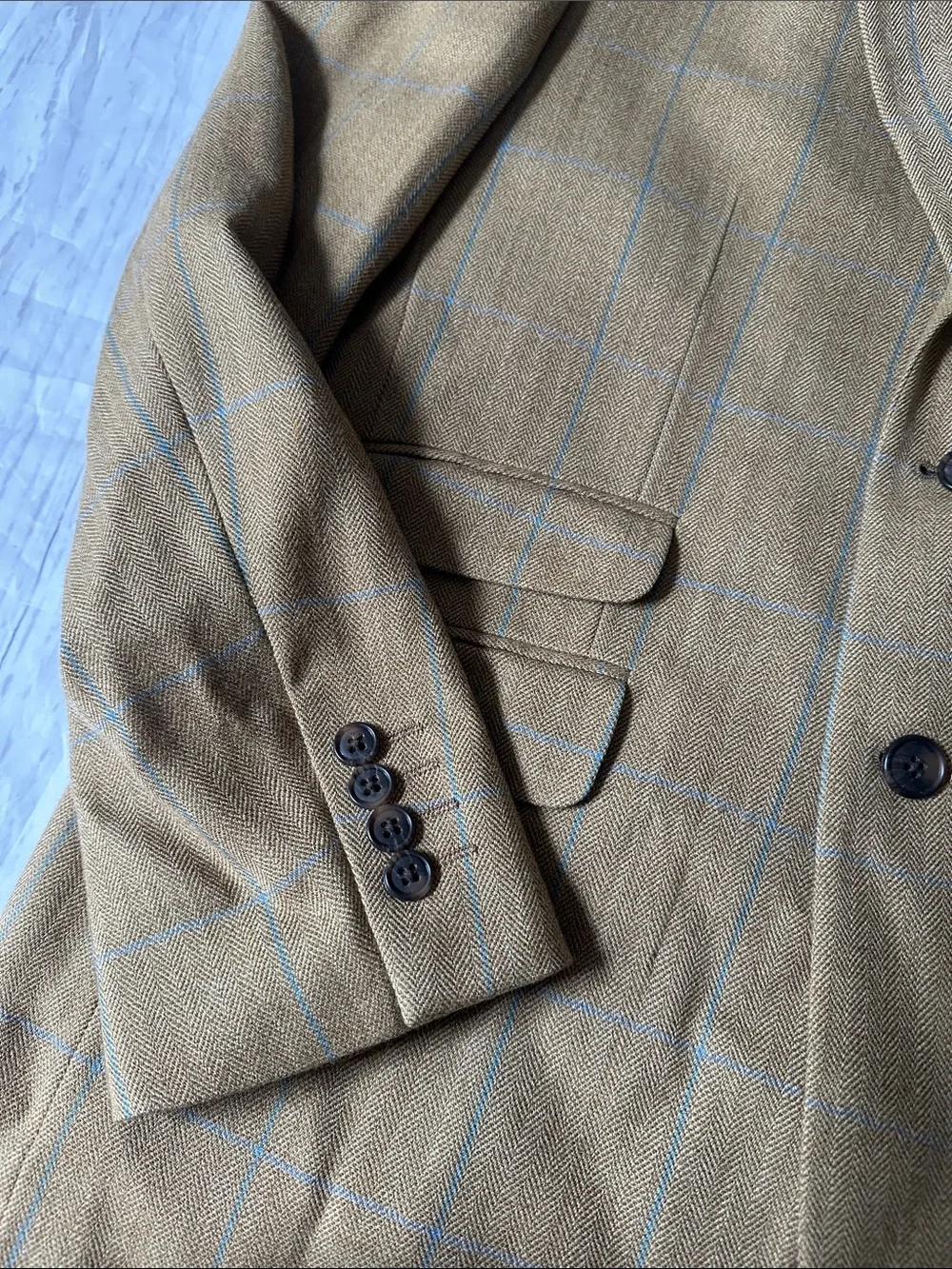 Stumper & Fielding Great Britain Tweed plaid Blazer Blend Sport Coat 40R luxury
